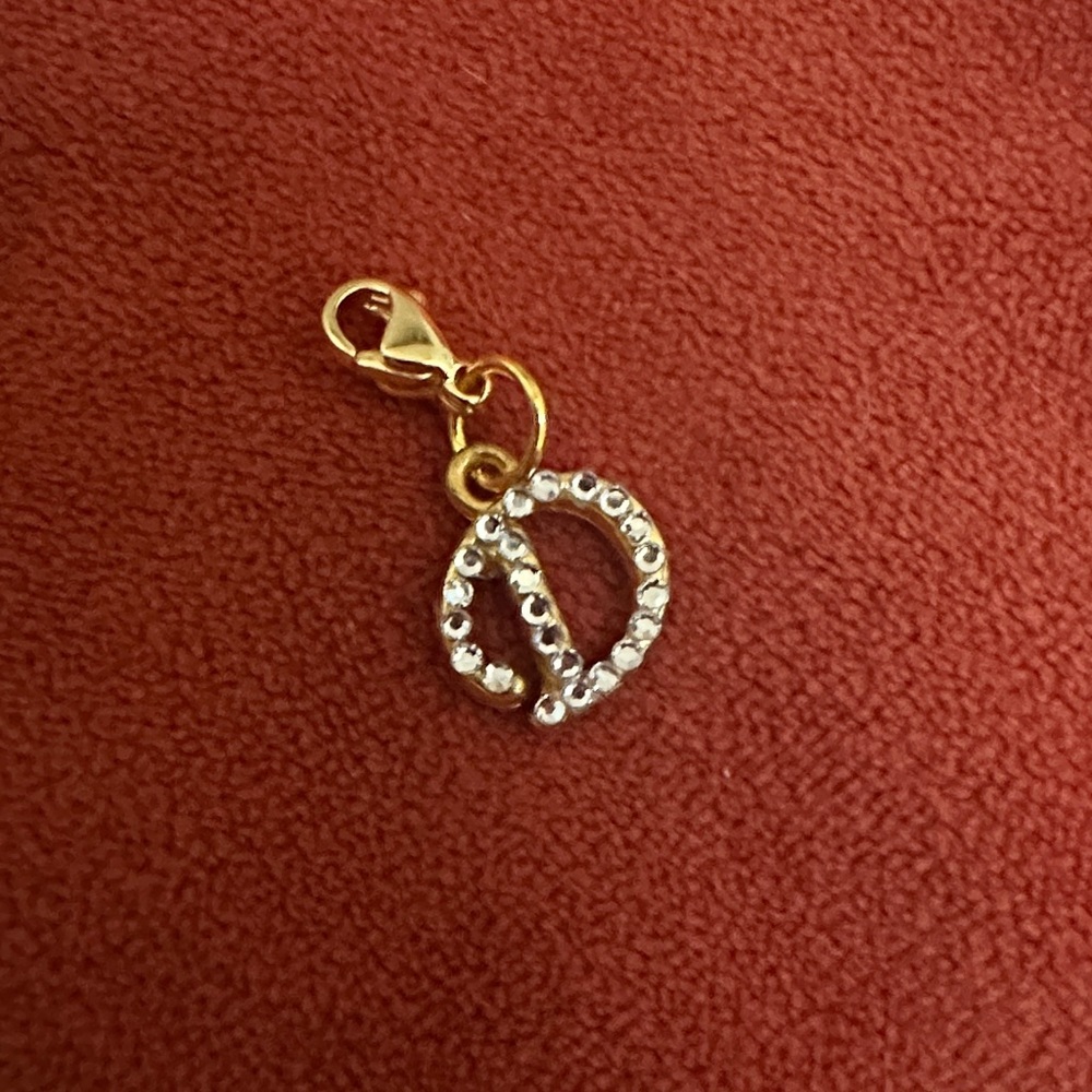 Swarovski Crystal and Gold Charm Pendant